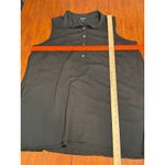 Roz & Ali Roz Ali Black Sleeveless Collared Pleated Sheer Button Front Top Women XL Sheer Photo 3