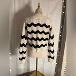 Freshman 1996 Reversible Chevron Knit Mock Neck Sweater L Black Size L Photo 1