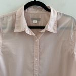 Outerknown  Women’s Light Pink Marlow Organic Cotton Button Down Shirt Medium Photo 2