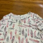 GILLIGAN O'MALLEY Women's Long Sleeve Feather Print Sleep Shirt Sleep Dress Pink Size M Photo 1