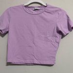 ZARA  Purple Cropped Stretch T-Shirt (S) Photo 0