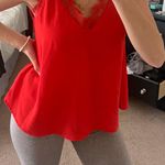 Amazon Red Lace Tank Top Photo 0