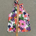 J.Crew  Silk Floral Garden Party Tie Neck Scarf Neck Sleeveless Blouse Size 10 Photo 7