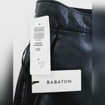 Babaton  Aritzia Women's Black Faux Vegan Leather Straight Pants Size 14 NWT Photo 6