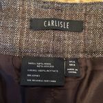 Carlisle  Wool Blend Pants Women Size 6 Brown Straight Leg Trouser Tweed Lined Photo 4