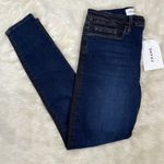 frame denim Frame Le One Skinny Teller Jean in Two Tone Wash Blue Dark Gray Denim Size 2 NWT Photo 11