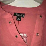 a.n.a NWOT  women’s sheer peach long sleeve top size PM Photo 10