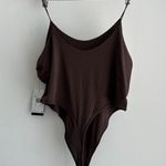 Nike Bodysuit Top Womens XXL Brown Cami High Leg Chill Knit Minimalist Sporty Photo 4