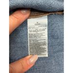 Old Navy Denim Puff Sleeve Button Front Blouse Blue Cotton Size M Photo 5