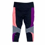 Victoria's Secret Cropped Color Block Black/Pink/Grey/Pink Mesh Leggings-Med Photo 0