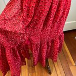 Eywasouls Malibu Maria Red Floral Tiered Maxi Dress Size XS/S Elegant Vacation Photo 8