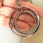 Loft silver tone multiple circle pendant necklace Photo 1