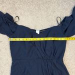 Dessy Collection 3104 Long Sleeve Chiffon Gown Midnight Navy Blue 12 Photo 6