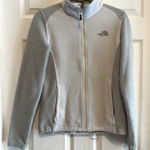 The North Face Women Colorblock Fleece Jacket Gray Light Blue Size Medium Photo 0