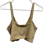 Debut Dreamers By  Tan Knit Halter Top Cropped Tank Sleeveless Small to Medium Photo 4