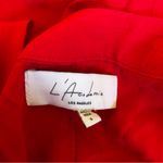 L'Academie Red V Neck Long Bell Sleeve Tie Waist Mini Dress Size Small Photo 5