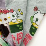 Hello Kitty  Womens No Show Socks Sanrio Cartoon Sushi Pastel Cute Gift 5 Pairs Photo 6