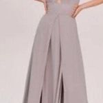 Fame and Partners x Free People Megan Maxi Dress Gray Cutouts Slits Sleeveless Photo 0