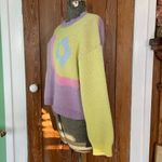 ZARA   Pastel Colorblock Flower Power Cropped Sweater Blogger Fav Sz Med  💕🎀 Photo 5