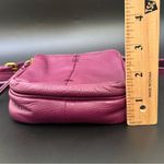 AMERICAN LEATHER Co. Burgundy Pebbled Leather Cleveland Crossbody Bag in Grape Purple Photo 3