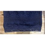 Talbots  Navy Eyelet Lace Shift Dress Blue Size 4 Nautical Classic Shower Church Photo 6