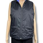 Style & Co Y2K Womens Reversible Vest Fleece Nylon Outdoor Black Purple Medium Photo 0