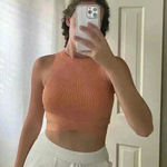 ZARA  Orange‎ Cut Out Crop Top Photo 0