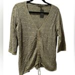 Torrid Olive Green Pullover V-Neck Cinched Sweater NWT 0/ US 12 Photo 3