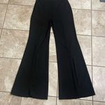Anthropologie Anthropology Entro high waisted full leg pants Black Wide Leg Front Slits small Photo 1