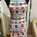 Iris basic  Multicolor Aztec Midi Dress Photo 0