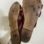 Rothy's  Womens 8.5 Sangria Red Triple Strap Flat Knit Sandals EcoFriendly Photo 5