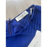 Sandro $ 415 NWT  Paris Silk Royal Blue Ravissante Zipper Waist Dress Size 3 Photo 5
