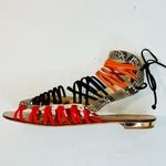 Schutz  “Agathe” Snake Embossed Leather Gladiator Sandal size 9.5 Photo 4