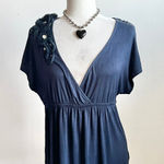 Forever 21 Vintage Blue 3D Flower Babydoll Top Y2K 2000s Coquette Fairycore Medium Photo 0