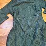 Loft  Emerald Green lace dress with quarter sleeve vtg. inspired Photo 3