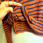 Forever 21 Orange and Blue Long Sleeve Mock Neck Cropped Sweatshirt Photo 3