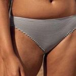 Aerie  Striped Black White Full Coverage Bikini Bottom Size S NWT Photo 1