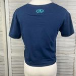 Under Armour Loose Heatgear Cropped Activewear Tee Navy/Multi-Juniors Medium Photo 2