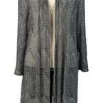 Dress Barn SZ 14/16 Long Cardigan Open Front 3/4 Sleeve Stretch Open Knit Draped Photo 0