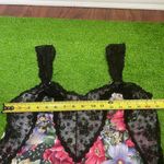 Vintage 90s Henson Kickernick Women’s L‎ Bodysuit Floral Black Lace Lingerie Red Size L Photo 2