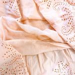 Apiece Apart  100% cotton light peach midi dress with ruffle shoulder straps Photo 9