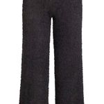 SKIMS  Wide Leg Sherpa Teddy Lounge Pants Black Size Large XL Photo 0