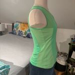  Women's Neon Green Sleeveless Sporty Top with grey adidas logo size S Photo 2