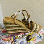 Jeffrey Campbell Jeffery Campbell Women's Sailboat Wedge Jute Sandals, Tan/Green, Size 9, NWT Photo 7