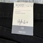 Style & Co Black Bootcut Denim Jeans Size 12 Photo 3