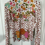 Vertigo Paris  White Sweater with Orange and Brown Accents Photo 0