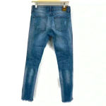 ZARA  Z1975 Women's Blue Denim Mid Rise Raw Hem Distressed Jeans Size 6‎ Photo 1