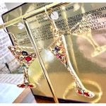 Cocktail Drink Earrings Martini Rhinestones Cruise Beach Island Vacation New Gold Photo 7