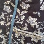 Floral Reversible Quilted Cotton Jacket: Oversized Boho Bomber Blue Size XL Photo 7