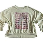 Old Navy Women's 3x Choose Happy Light Yellow Sweater Photo 0